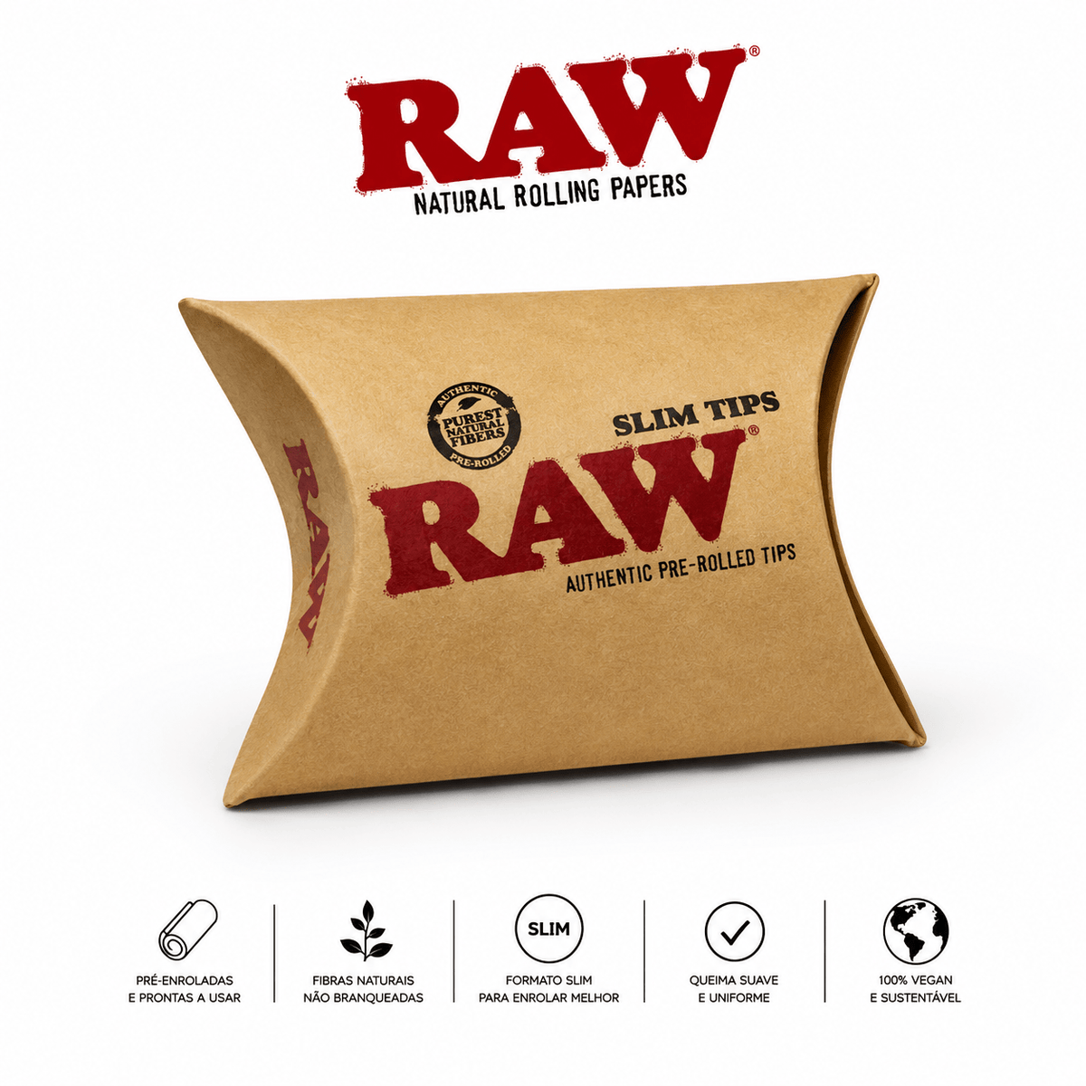 Filtros RAW Pré - Enrolados Slim - CBD Portugal - CBDLegalPT