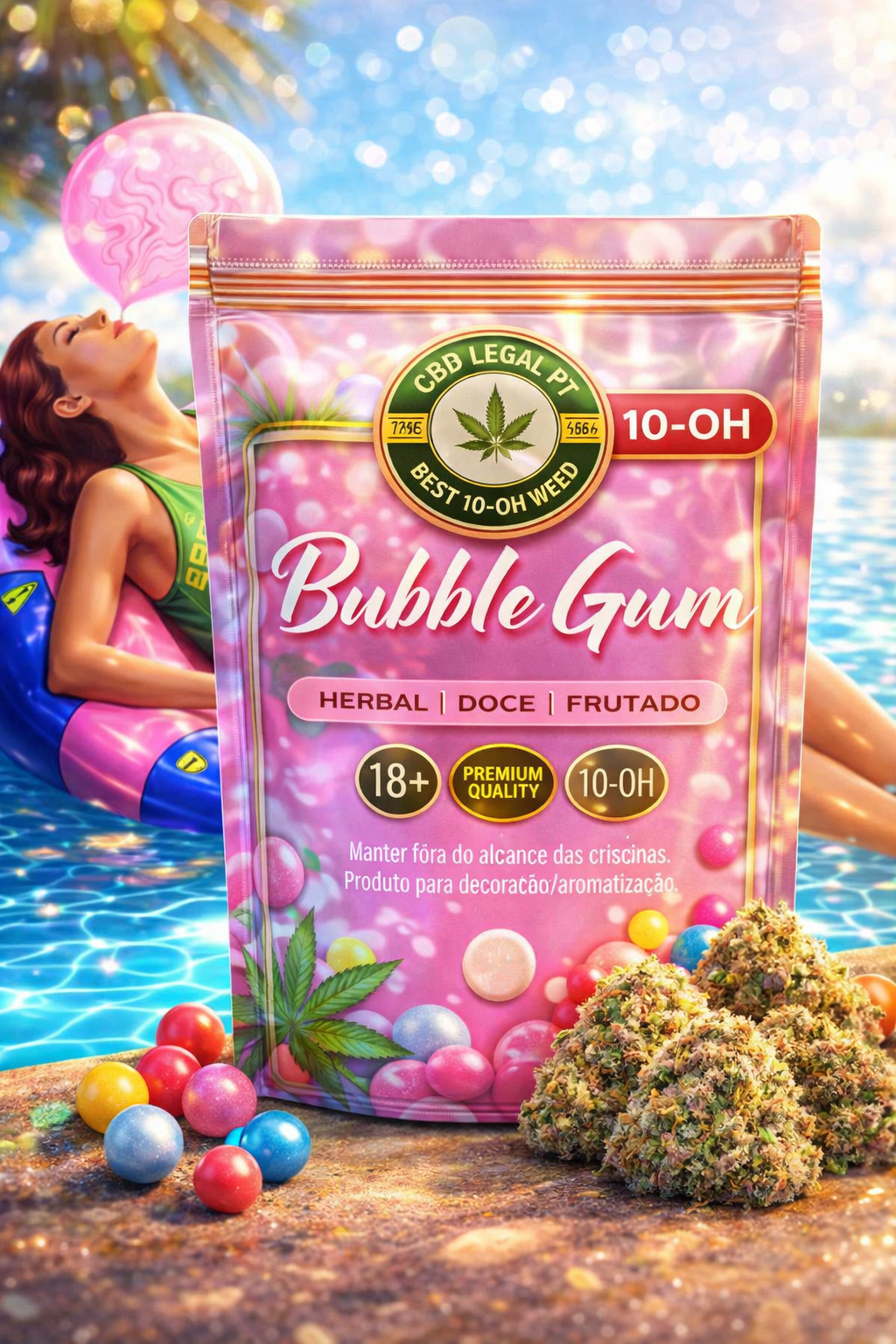BubbleGum 10 - OH - CBD Portugal - CBDLegalPT