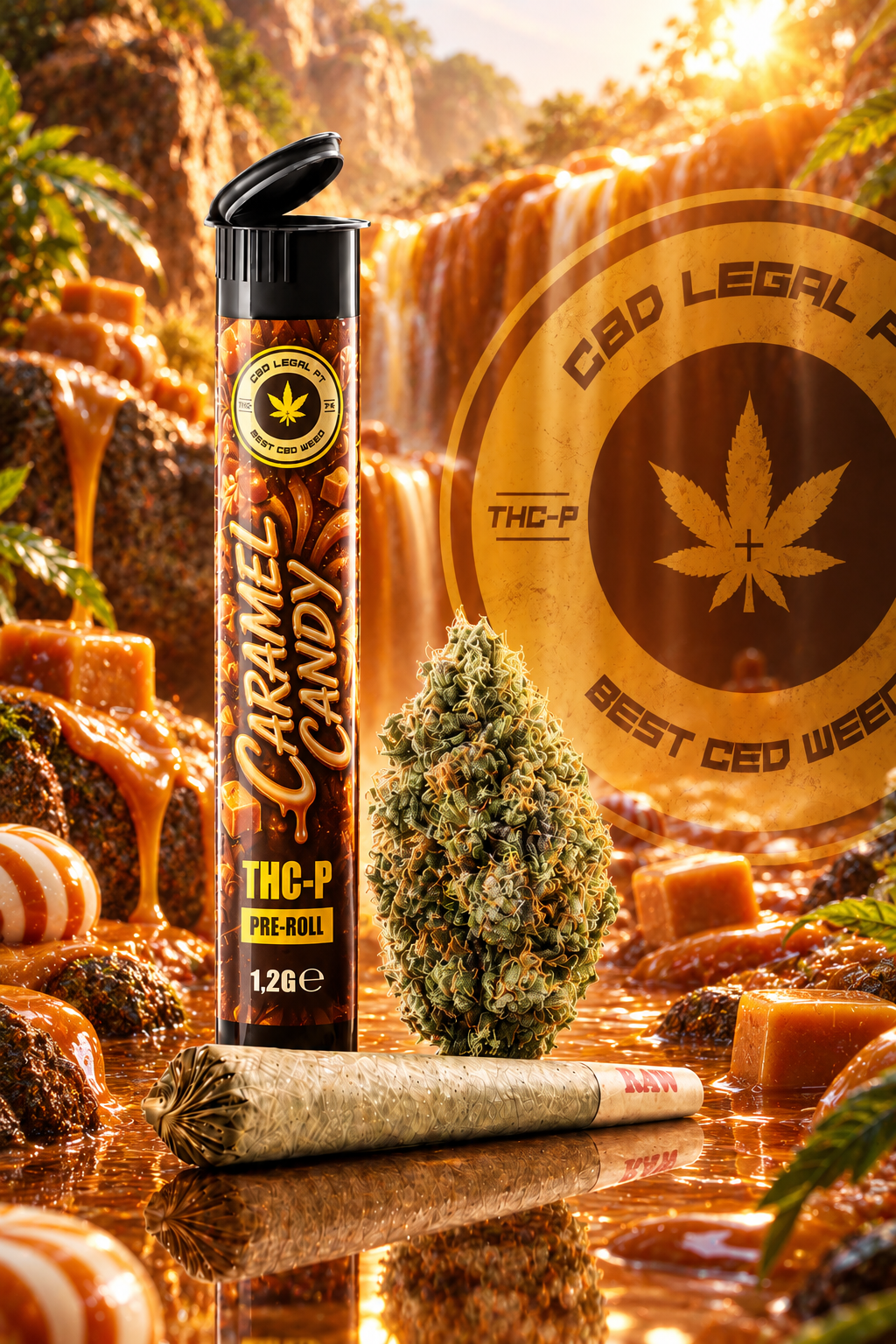 Pré-Roll THC-P - 1,20g (Caramel Candy) - CBD Portugal - CBDLegalPT