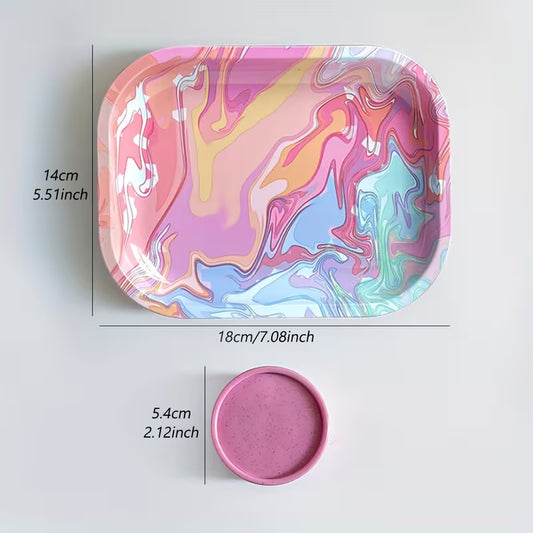 Kit Tabuleiro e Grinder Rosa — detalhe — CBDLegalPT